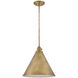 Arti 1 Light 15 inch Heritage Brass Pendant Ceiling Light