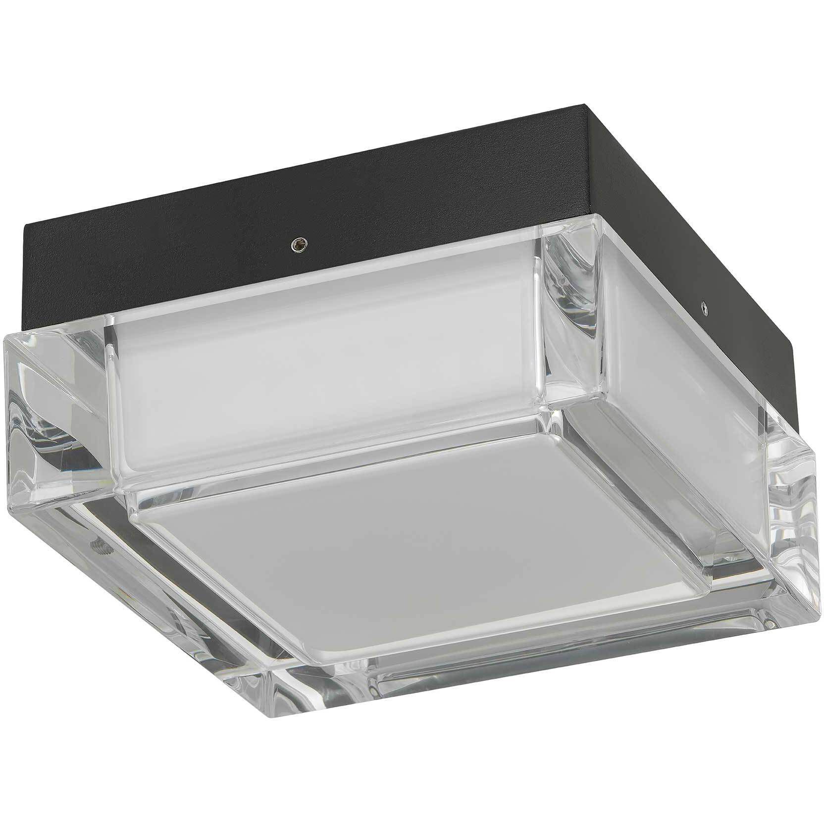 Box LED 5 inch Sand Black Outdoor Flush Mount