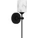 Aria 1 Light 6 inch Matte Black Bath Light Wall Light