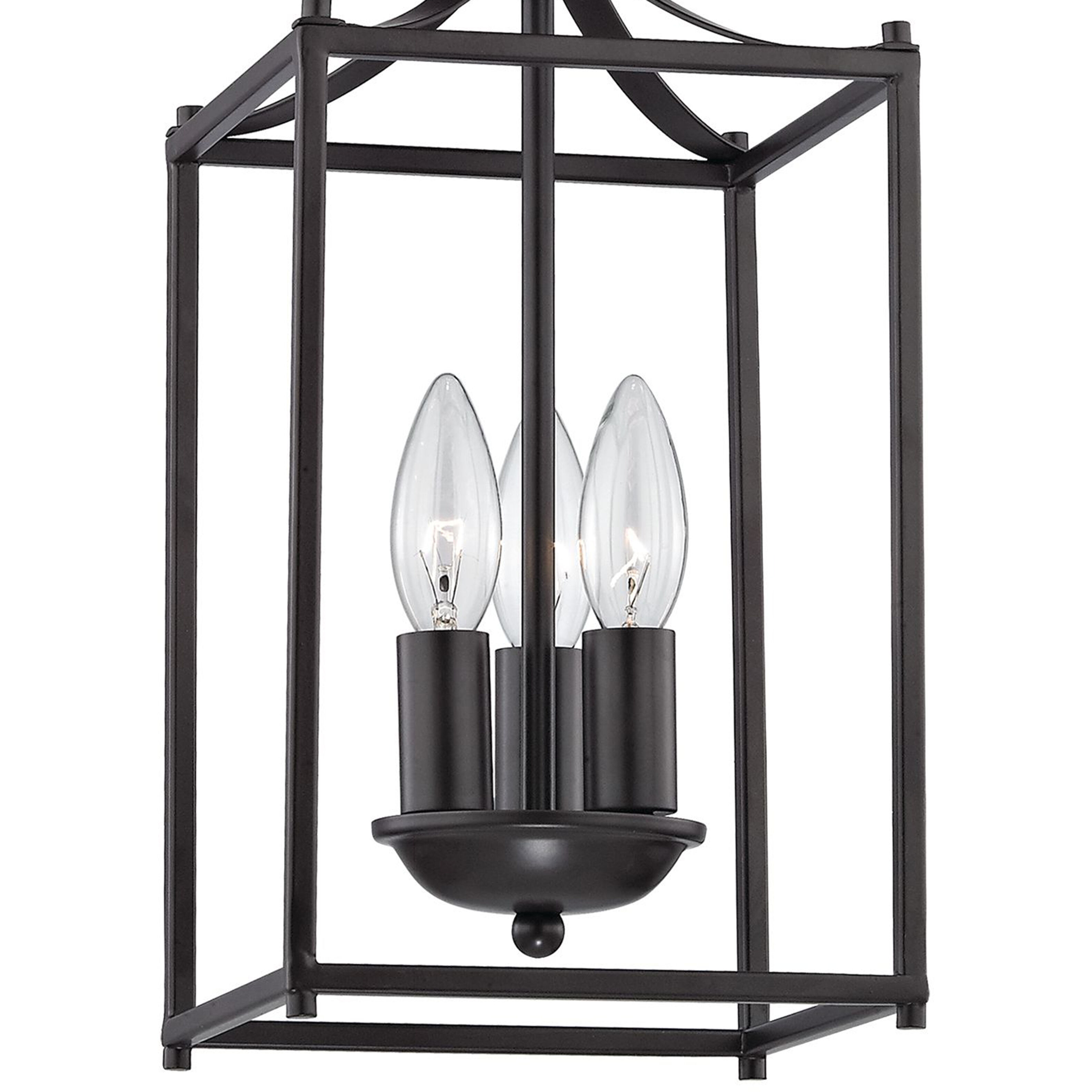 Foyer 3 Light 7 inch Oil Rubbed Bronze Chandelier Ceiling Light