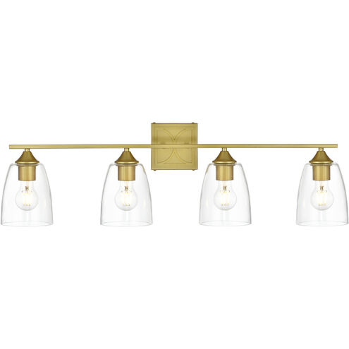 Harris 4 Light 34 inch Brass Bath Sconce Wall Light