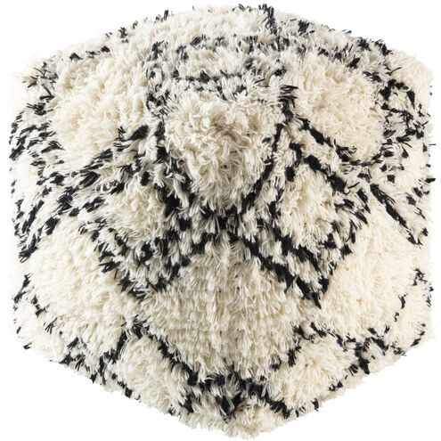 Palmer 18 inch Cream/Black Pouf