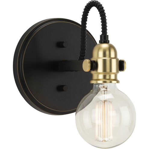 Axle 1 Light 6 inch Antique Bronze Bath Vanity Wall Light