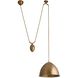 Egg Drop 1 Light 32.5 inch Antique Brass Pendant Ceiling Light