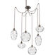 Misto 6 Light 15.5 inch Flat Bronze Swag Multi-Pendant Ceiling Light in Clear Optic
