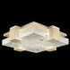 Terra 4 Light 16.75 inch Gold Flush Mount Ceiling Light in Rake Cast Glass