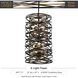 Vortic Flow 6 Light 14 inch Dark Bronze/Mosaic Gold Pendant Ceiling Light