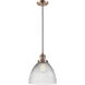 Franklin Restoration Seneca Falls 1 Light 9.5 inch Antique Copper Mini Pendant Ceiling Light in Incandescent, Franklin Restoration