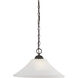 Elipse 1 Light 18 inch Painted Bronze Pendant Ceiling Light