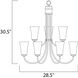 Logan 9 Light 28.5 inch Satin Nickel Multi-Tier Chandelier Ceiling Light