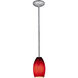 Merlot LED 4 inch Brushed Steel Pendant Ceiling Light