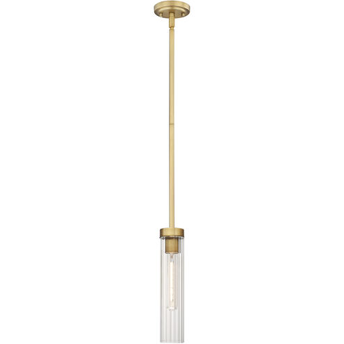 Beau 1 Light 4.75 inch Rubbed Brass Pendant Ceiling Light