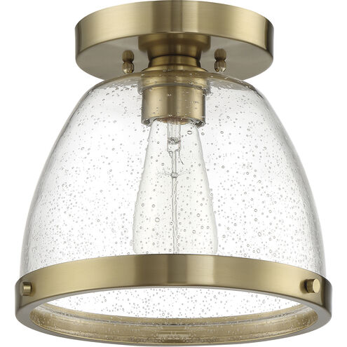 Lodie 1 Light 10 inch Satin Brass Flushmount Ceiling Light