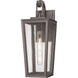 Madison 1 Light 17.63 inch Bronze Outdoor Sconce in Seedy Glass