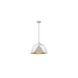 Canada 1 Light 15 inch White/Silver Single Pendant Lighting Ceiling Light