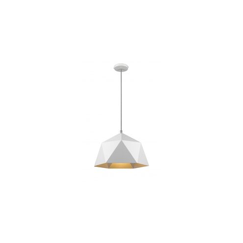 Canada 1 Light 15 inch White/Silver Single Pendant Lighting Ceiling Light