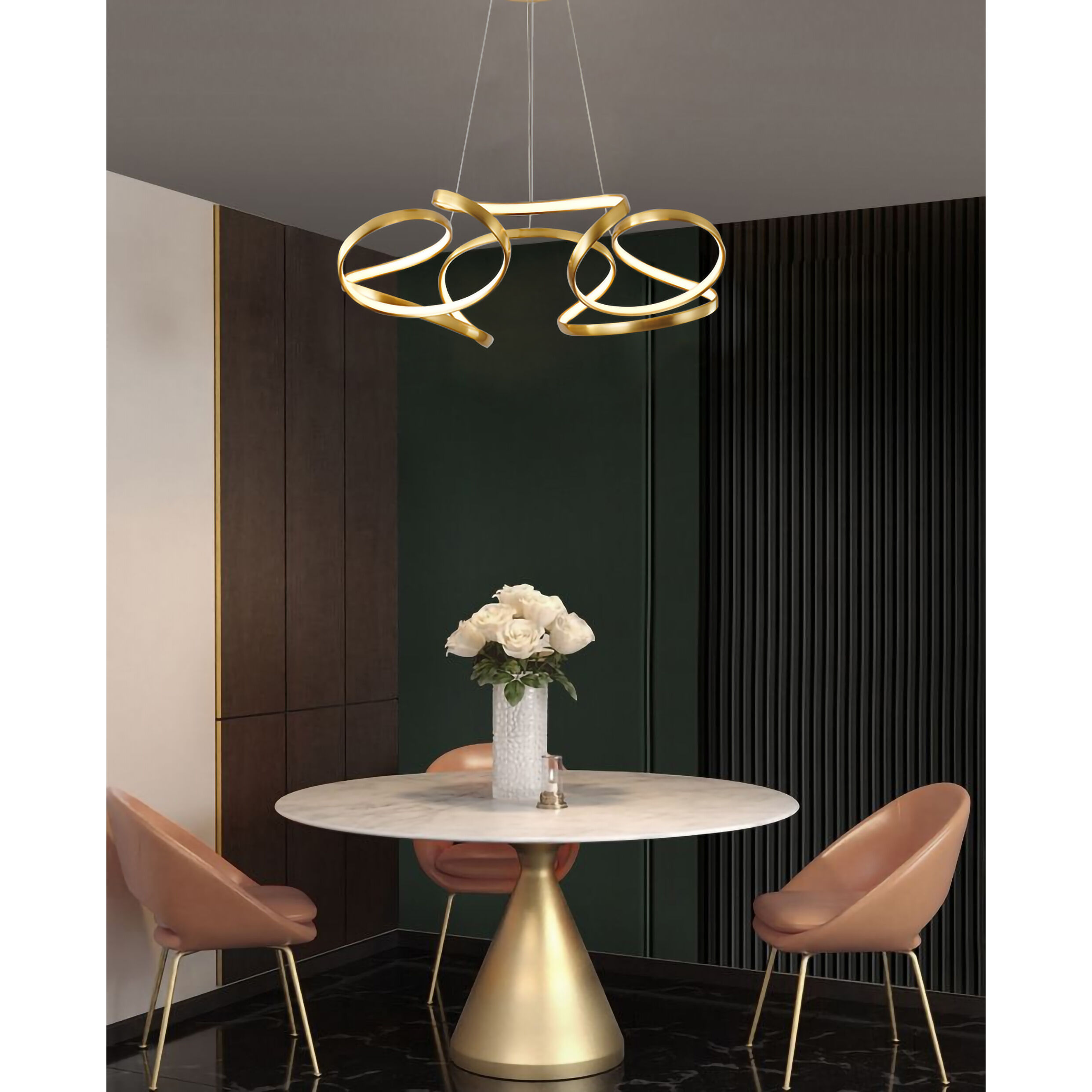 Canada LED 27.6 inch Gold Chandelier Ceiling Light