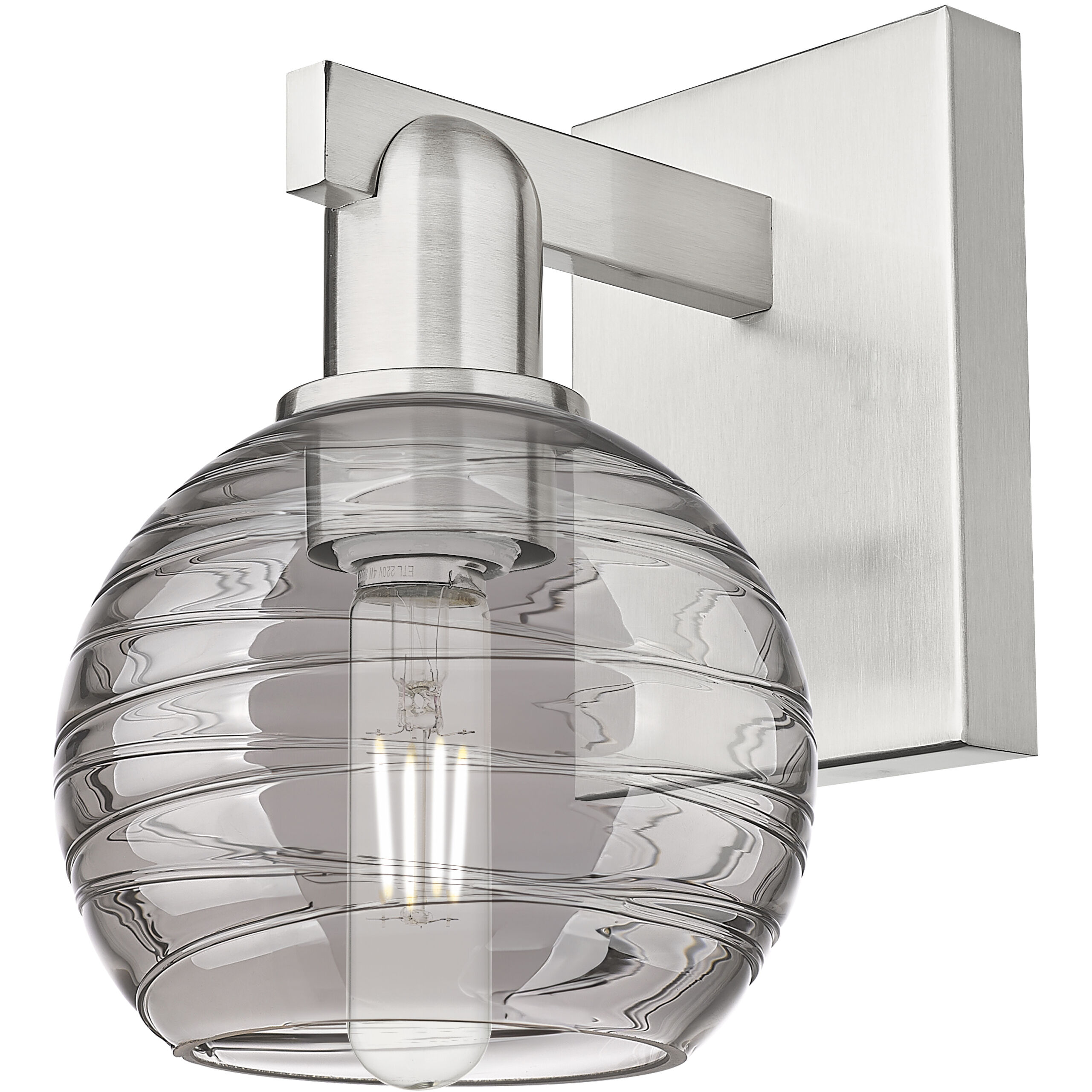 Athens Deco Swirl Sconce Wall Light in Brushed Satin Nickel