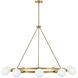 Orla LED 36 inch Lacquered Brass Chandelier Ceiling Light