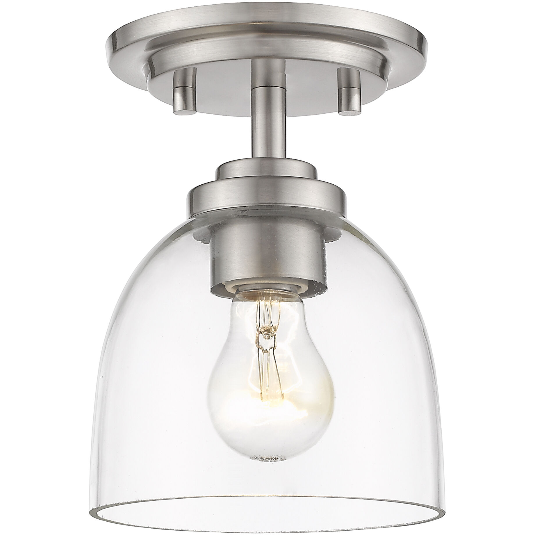 Ashton 1 Light 6 inch Brushed Nickel Flush Mount Ceiling Light