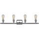 Ballston Bare Bulb 4 Light 36 inch Polished Chrome Bath Vanity Light Wall Light, Ballston