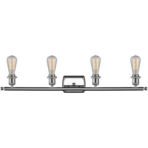 Ballston Bare Bulb 4 Light 36 inch Polished Chrome Bath Vanity Light Wall Light, Ballston