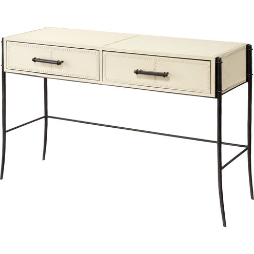 Nevado 50 inch Off White and Black Console Table