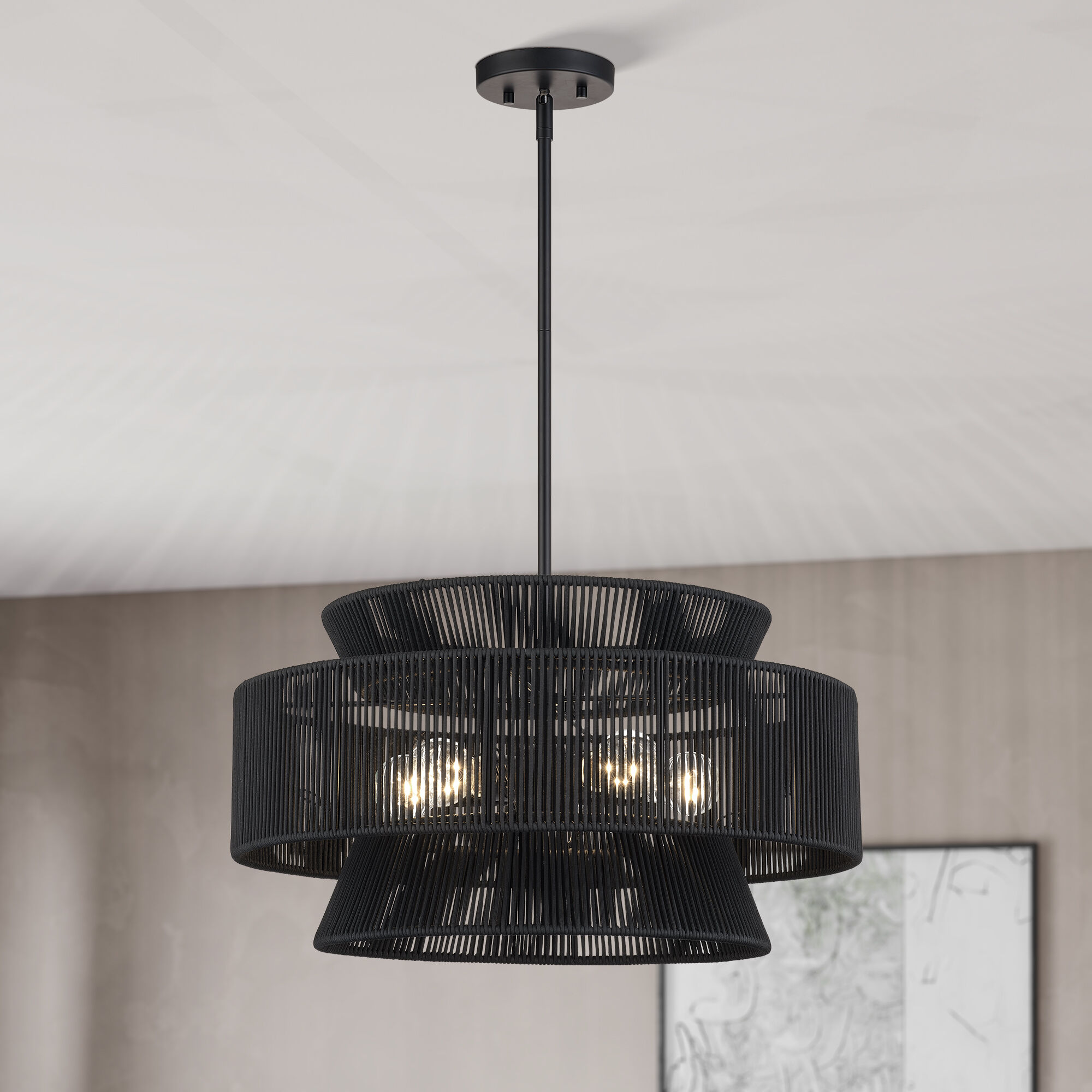 Florell 5 Light 22 inch Black Pendant Chandelier Ceiling Light