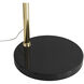 Marilyn 94 inch 28.00 watt Weathered Brass and Black Arc Floor Lamp Portable Light