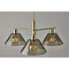 Zoe 3 Light 25.5 inch Antique Brass Chandelier Ceiling Light