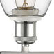 Ballston Cindyrella 2 Light 16 inch White and Polished Chrome Bath Vanity Light Wall Light in Incandescent, Clear Glass