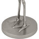 Crane 16 inch Nickel and Clear Accent Table