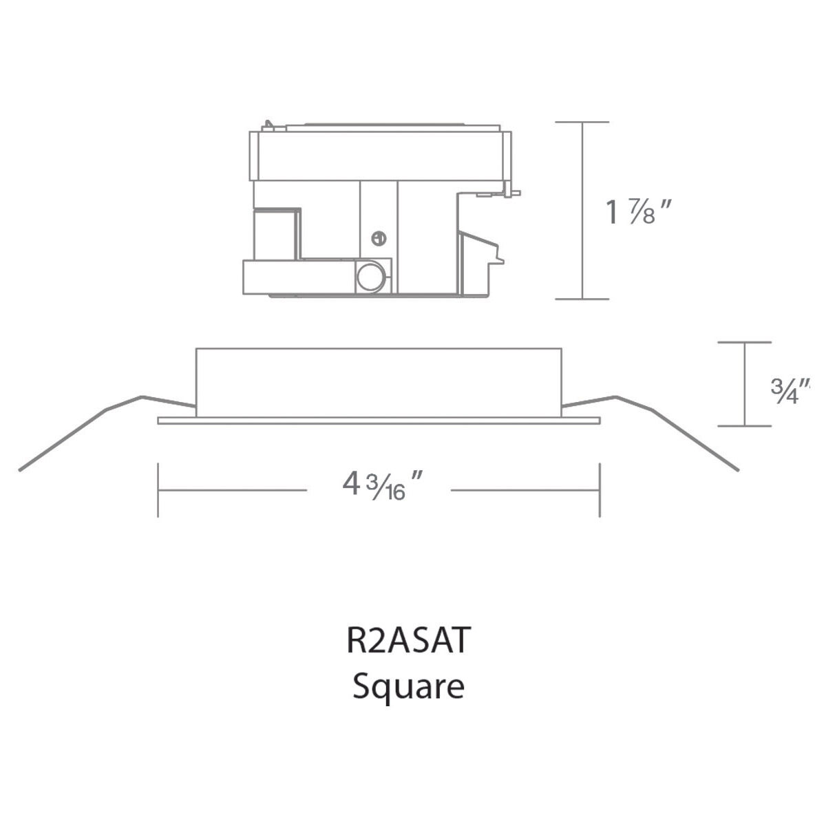 Aether Brushed Nickel Recessed Downlight in 85, 2700K