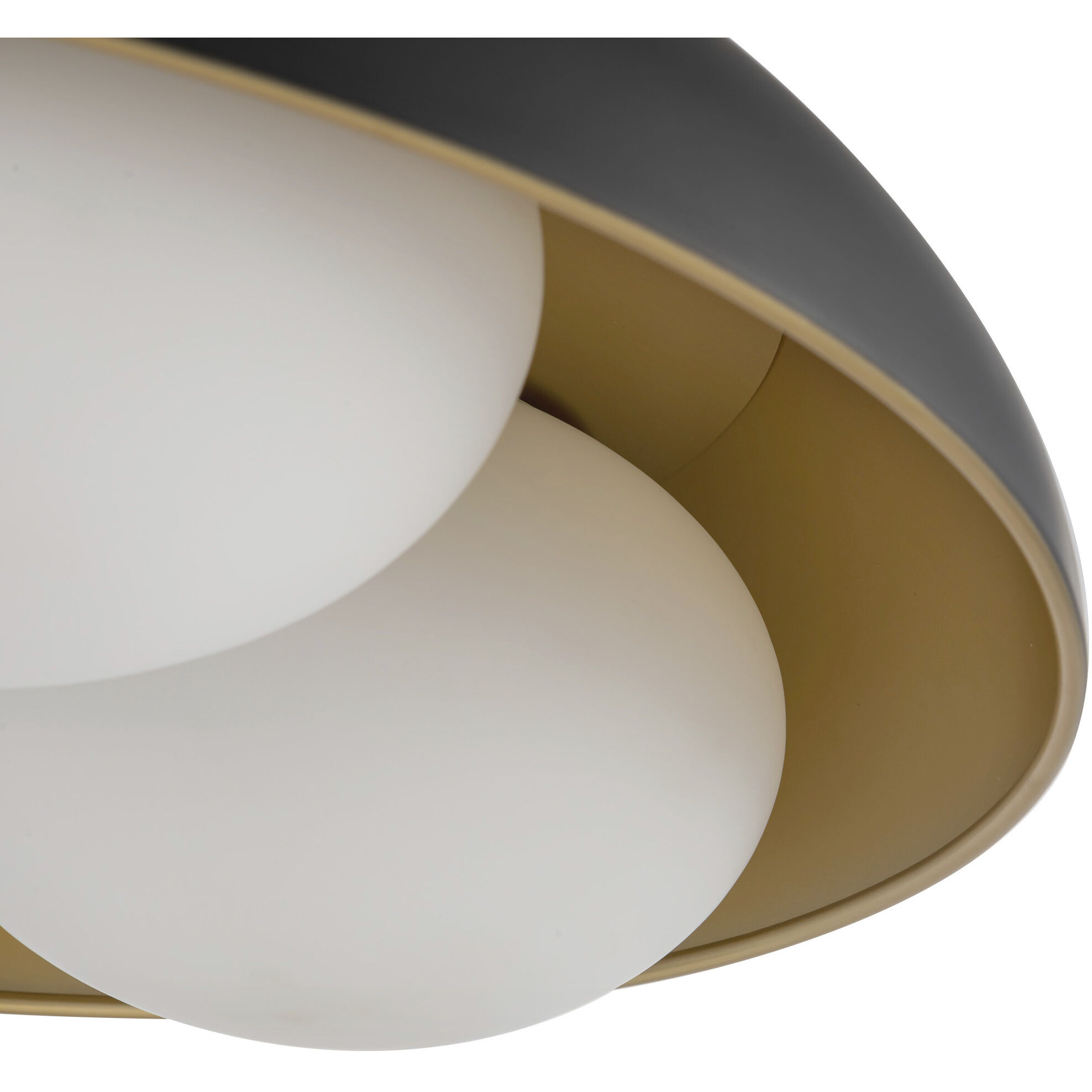 Alora Mood Robyn 3 Light 16 inch Matte Black/Opal Glass Flush Mount Ceiling Light