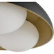 Alora Mood Robyn 3 Light 16 inch Matte Black/Opal Glass Flush Mount Ceiling Light