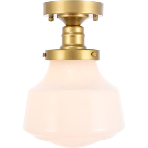 Lyle 1 Light 8 inch Brass Flush Mount Ceiling Light