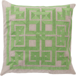 Gramercy 18 inch Grass Green, Light Gray Pillow Kit