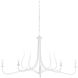 Passion 5 Light 50.5 inch Gesso White and Painted Gesso White Chandelier Ceiling Light