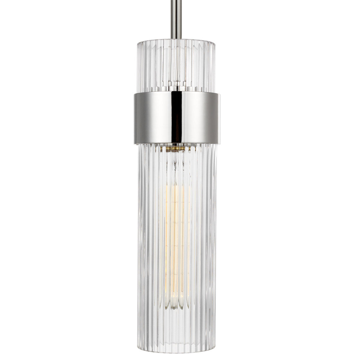 C&M by Chapman & Myers Geneva 1 Light 5 inch Polished Nickel Mini-Pendant Ceiling Light
