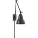 French Library2 16 inch 15 watt Bronze Double Arm Wall Lamp Wall Light