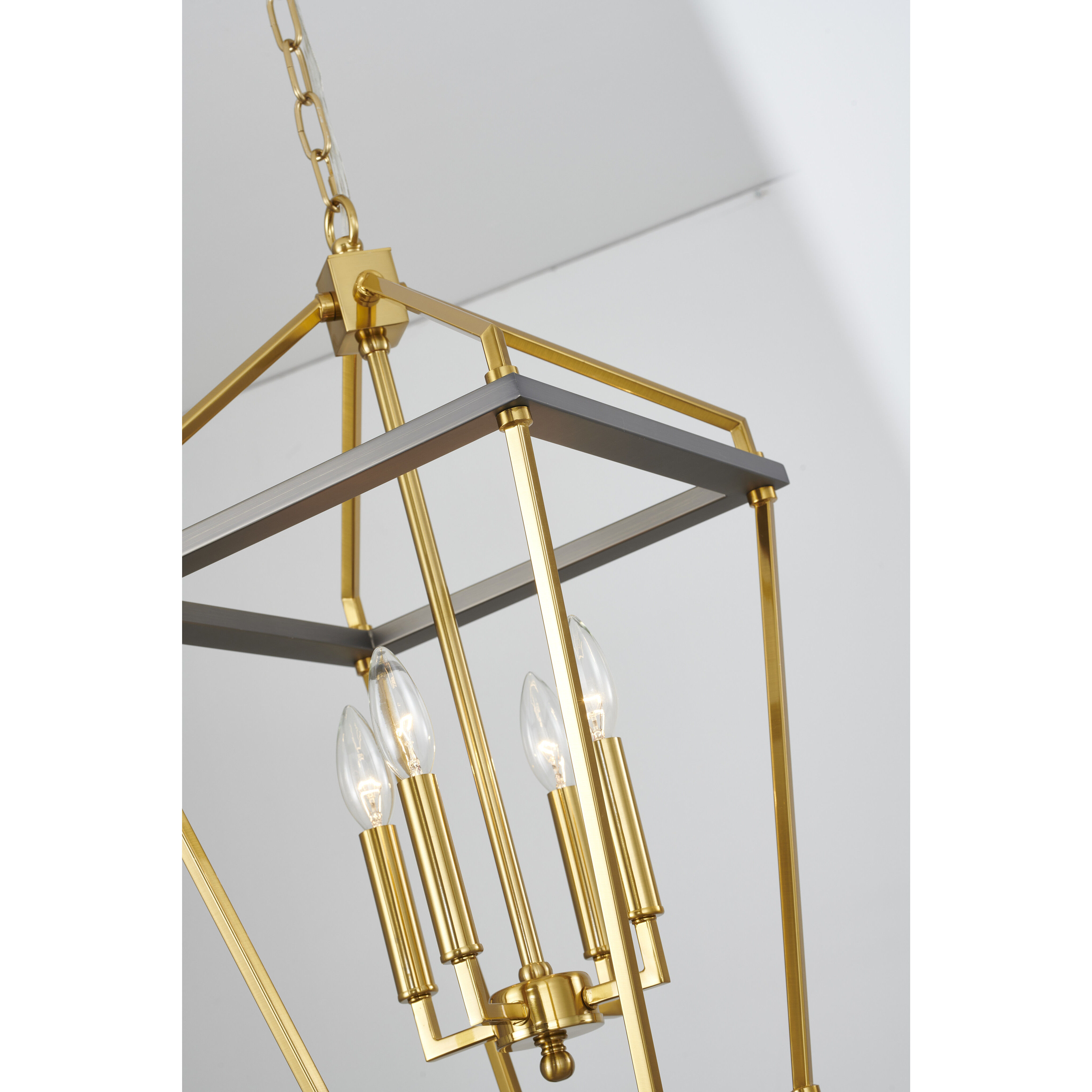 Canada 5 Light 12 inch Antique Brass and Black Chandelier Ceiling Light