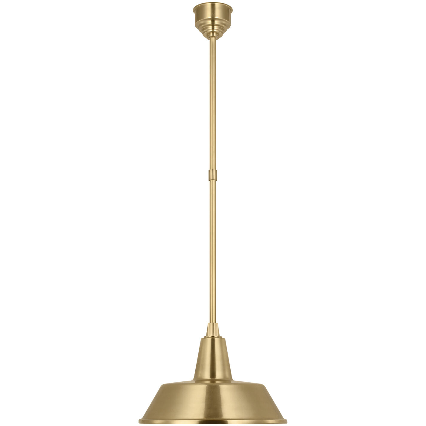 Thomas O'Brien Academy Barn Light LED 16 inch Hand-Rubbed Antique Brass Bowers Pendant