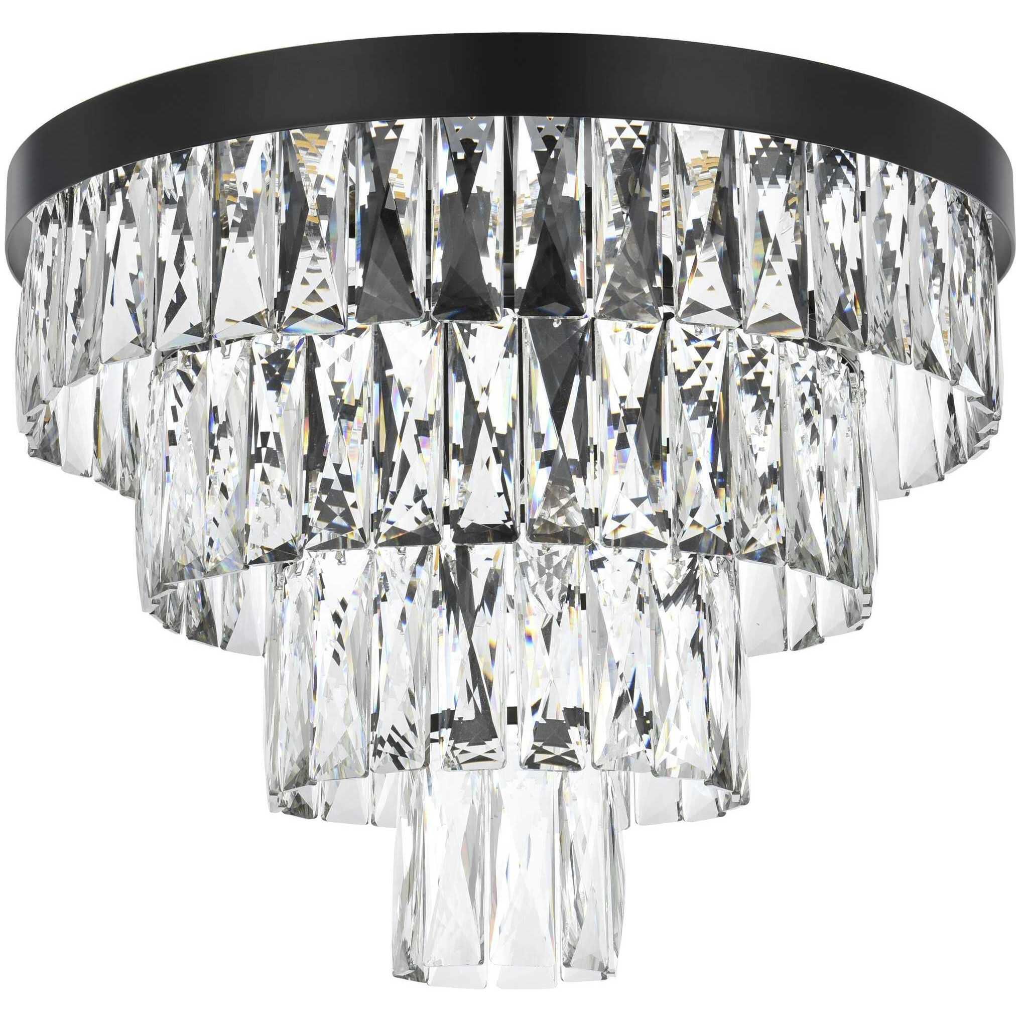 Josephine 6 Light 18 inch Black Flush Mount Ceiling Light
