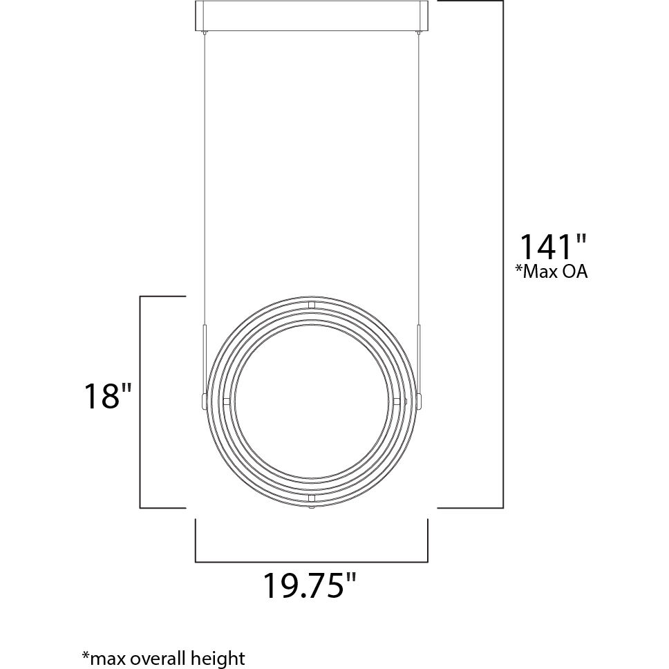 Gyro LED LED 19.75 inch Matte White Single Pendant Ceiling Light