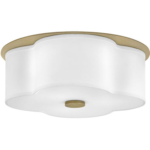 Delaney 3 Light 20 inch Heritage Brass Flush Mount Ceiling Light