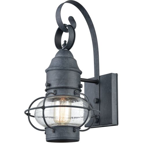 Onion 1 Light 15 inch Aged Zinc Outdoor Wall Sconce