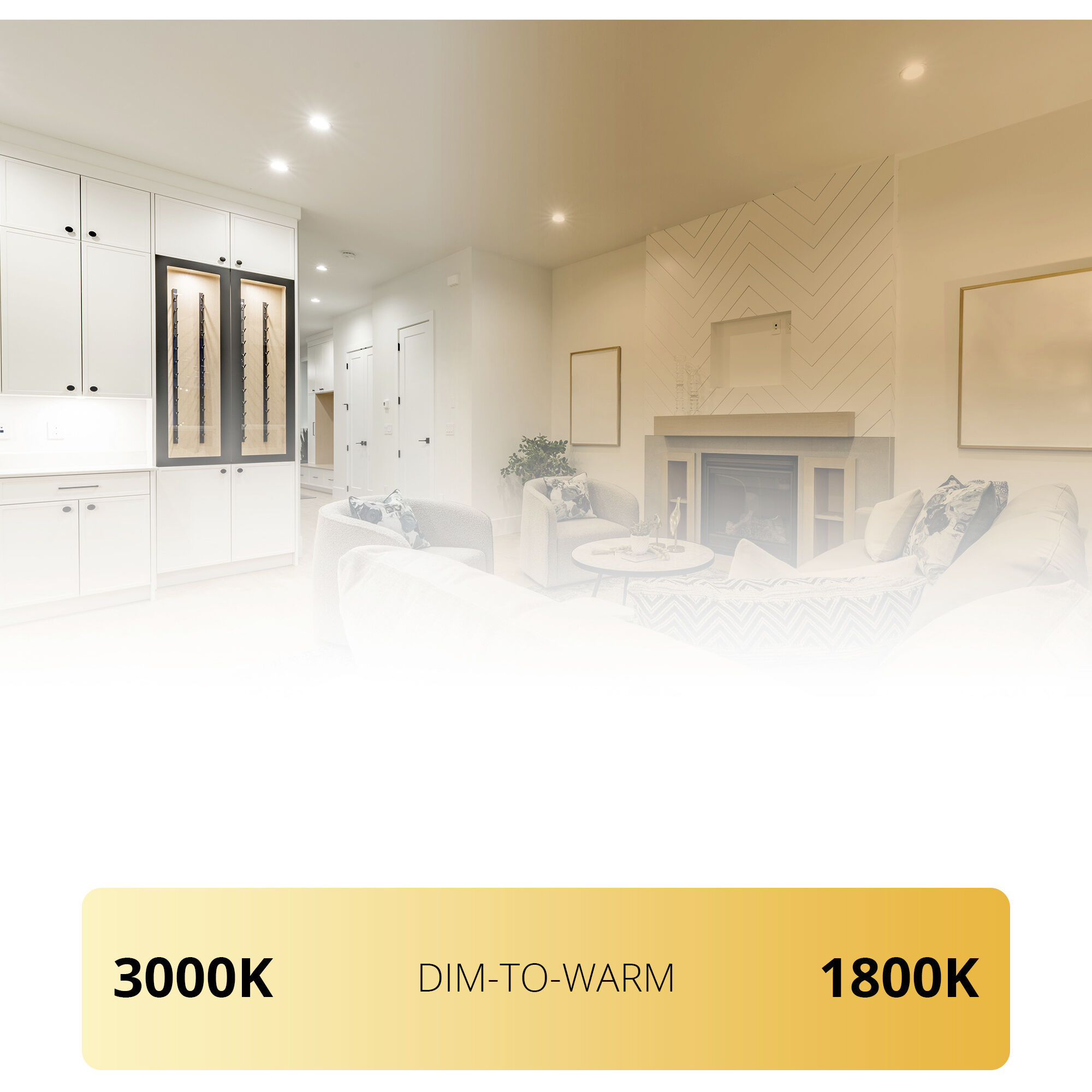 FQ Integrated LED White Recessed Trim in 1800-3000K, 2" LED