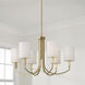 Adrian 6 Light 30 inch Aged Brass Chandelier Ceiling Light
