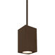 Cube Arch LED 5 inch Bronze Outdoor Pendant in Flood, 85, 3500K
