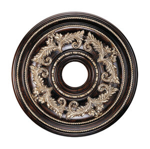 Versailles Hand Rubbed Bronze with Antique Silver Accents Ceiling Medallion